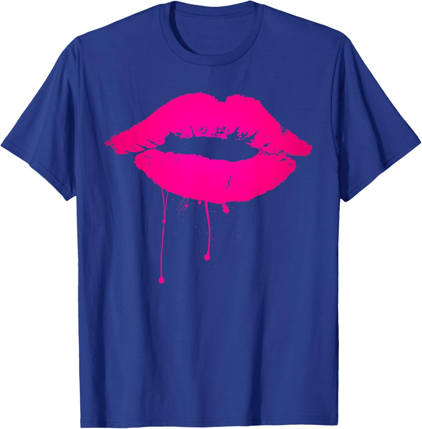 Touchlines Sexy Neon Lips 80s , Black, S T-Shirt - T-Shirt | Royal