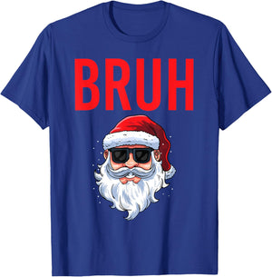 Merry Christmas Bruh Meme Funny Saying for Brother Boys Men T-Shirt - T-Shirt | Royal
