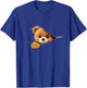 Bear Print Zipper T-Shirt - T-Shirt | Royal