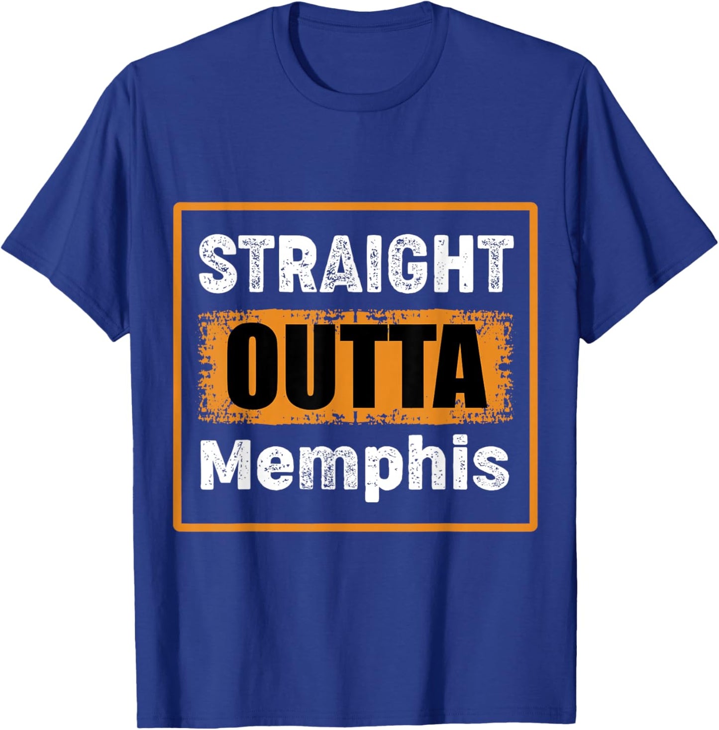 Straight Outta Memphis Tennessee USA Vieilli Vintage T-Shirt - T-Shirt | Royal