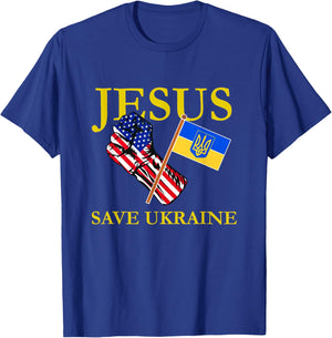 Jesus Save Ukraine Christian T-Shirt - T-Shirt | Royal