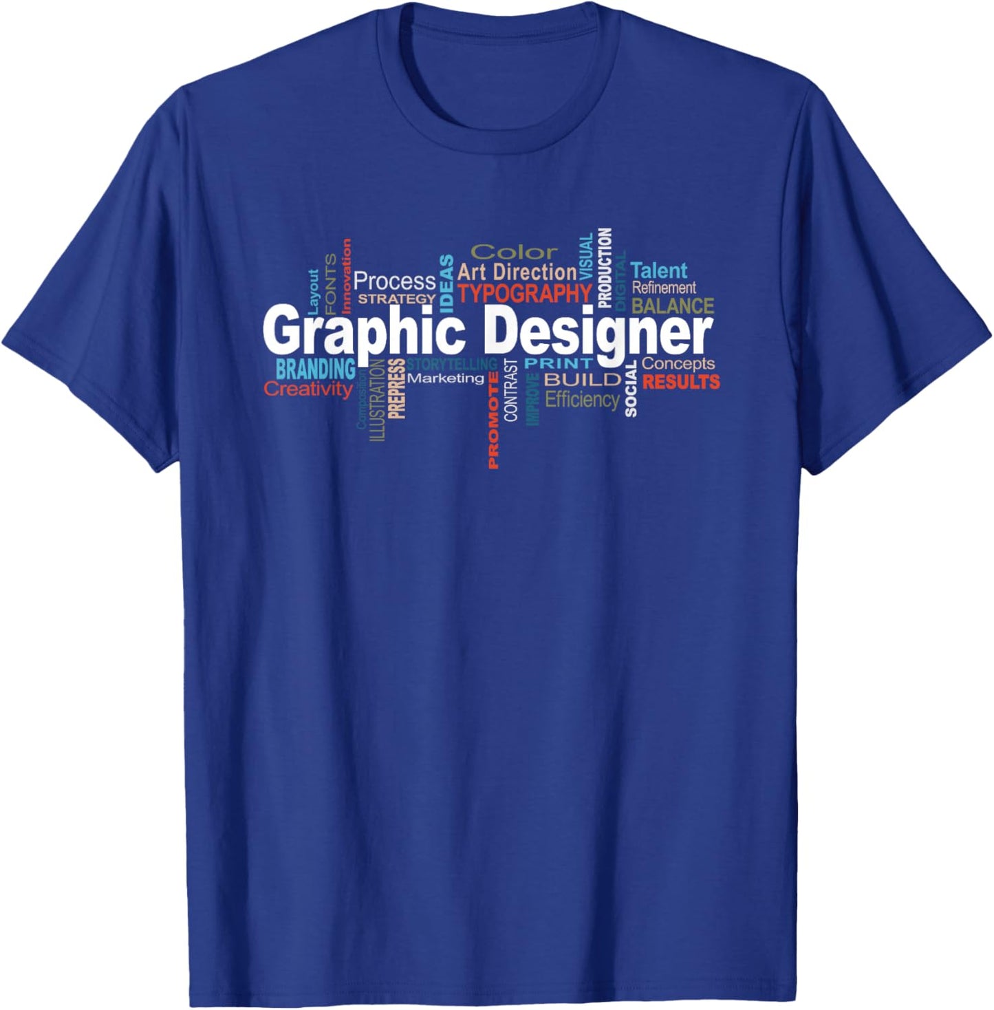 Creative Word Cloud Graphic Designer T-Shirt - T-Shirt | Royal