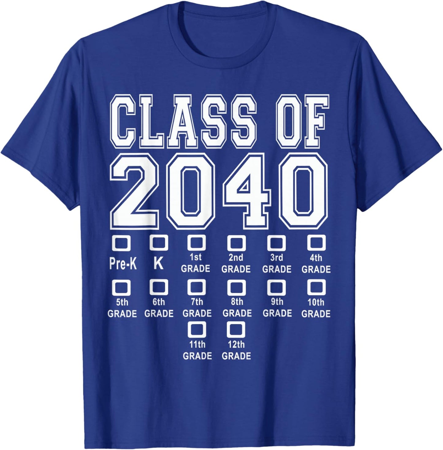 Class of 2040 grow with me T-Shirt - T-Shirt | Royal