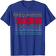 Teacher Funny Retro Layered Text Teaching Women T-Shirt - T-Shirt | Royal