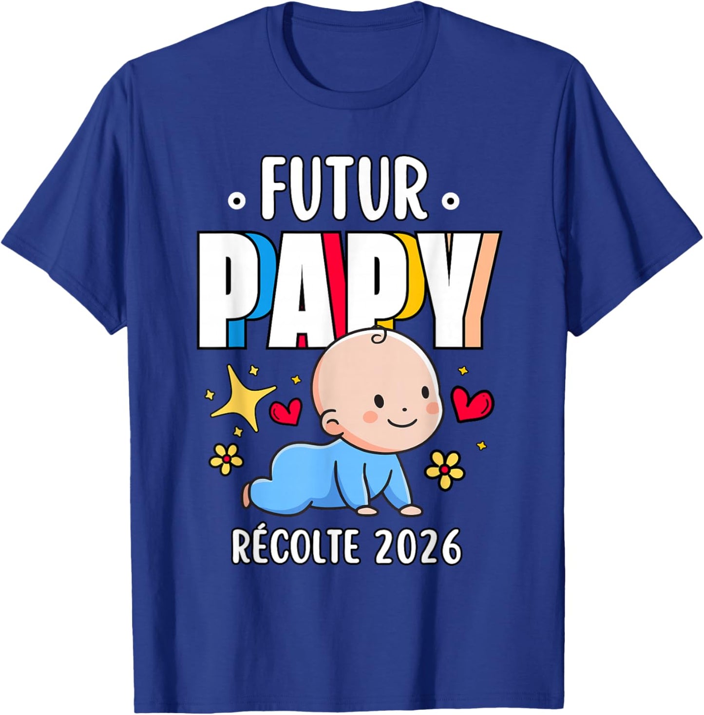 Gift Future Grandpa 2026 Grandpa Announcement Pregnancy Baby T-Shirt - T-Shirt | Royal