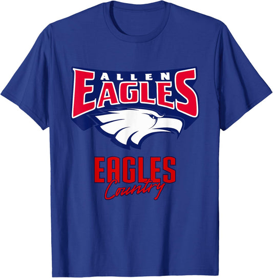 Allen Eagles Logo Country HS T-Shirt - T-Shirt | Royal