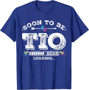 Soon to Be Tio 2025 Loading for Pregnancy Announcement T-Shirt - T-Shirt | Royal