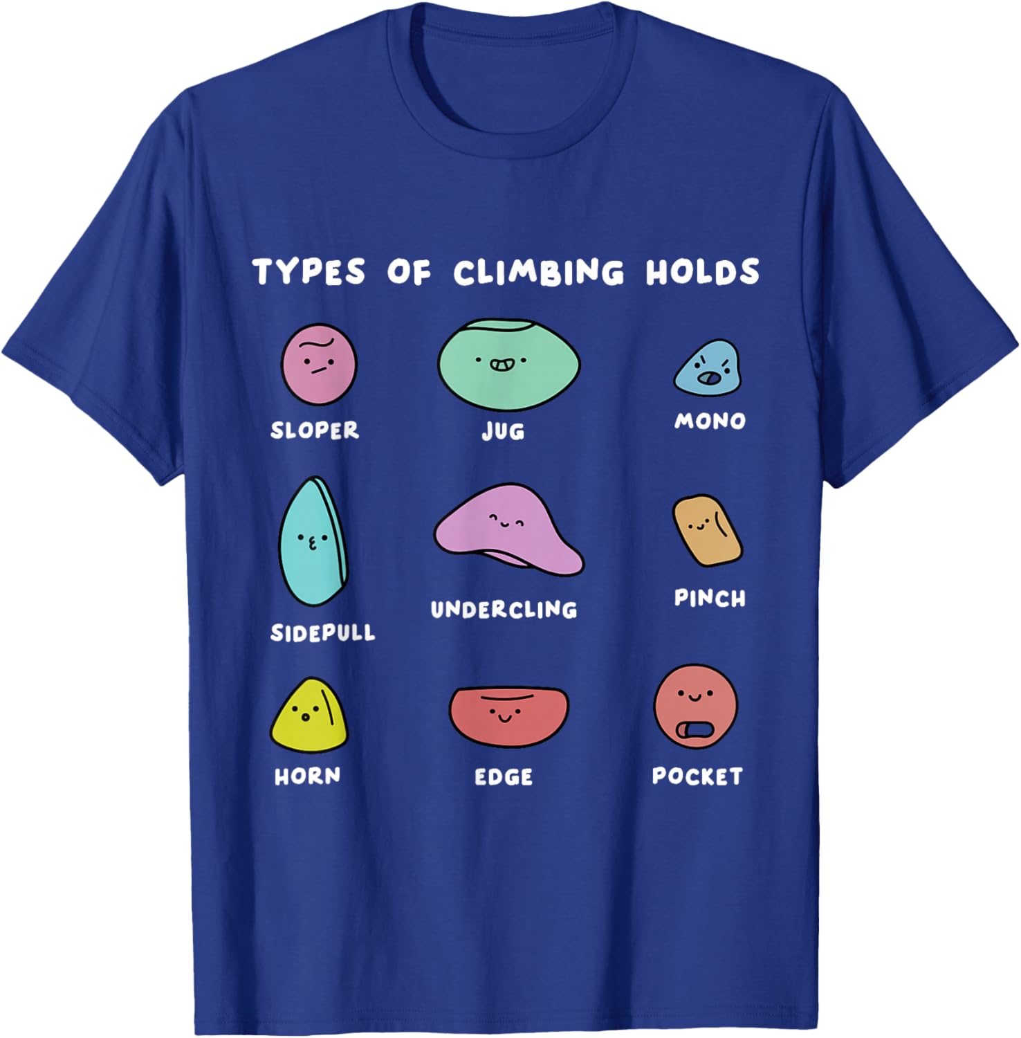 Funny Bouldering Boulderer Indoor Rock Wall Climber Climbing T-Shirt - T-Shirt | Royal