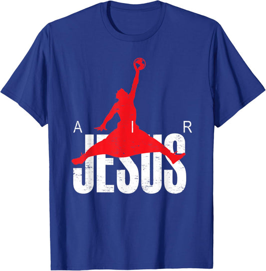 Vintage Air Jesus Sport Christian Religious Bible Verse T-Shirt - T-Shirt | Royal