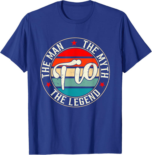 Tio The Man The Myth The Legend Shirt Funny Personalized T-Shirt - T-Shirt | Royal