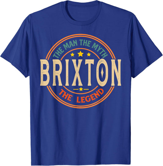 BRIXTON The Man The Myth The Legend Vintage Personalized T-Shirt - T-Shirt | Royal
