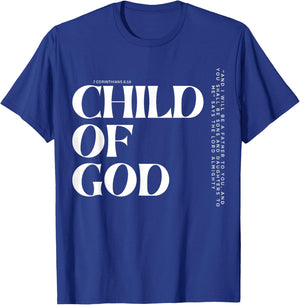 Child of God Bible Verse Faith T-Shirt - T-Shirt | Royal