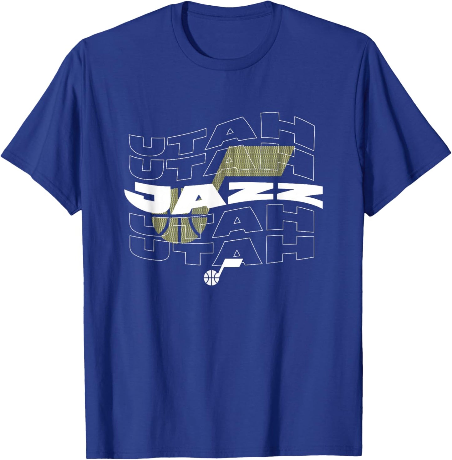 NBA Utah Jazz Wave Outline Team Logo T-Shirt - T-Shirt | Royal