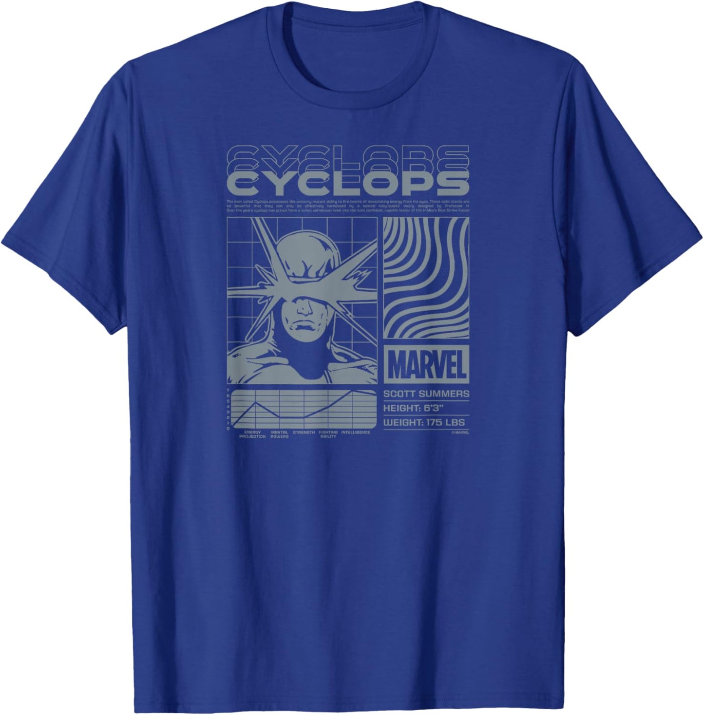 X-Men - Cyclops Digital T-Shirt - T-Shirt | Royal