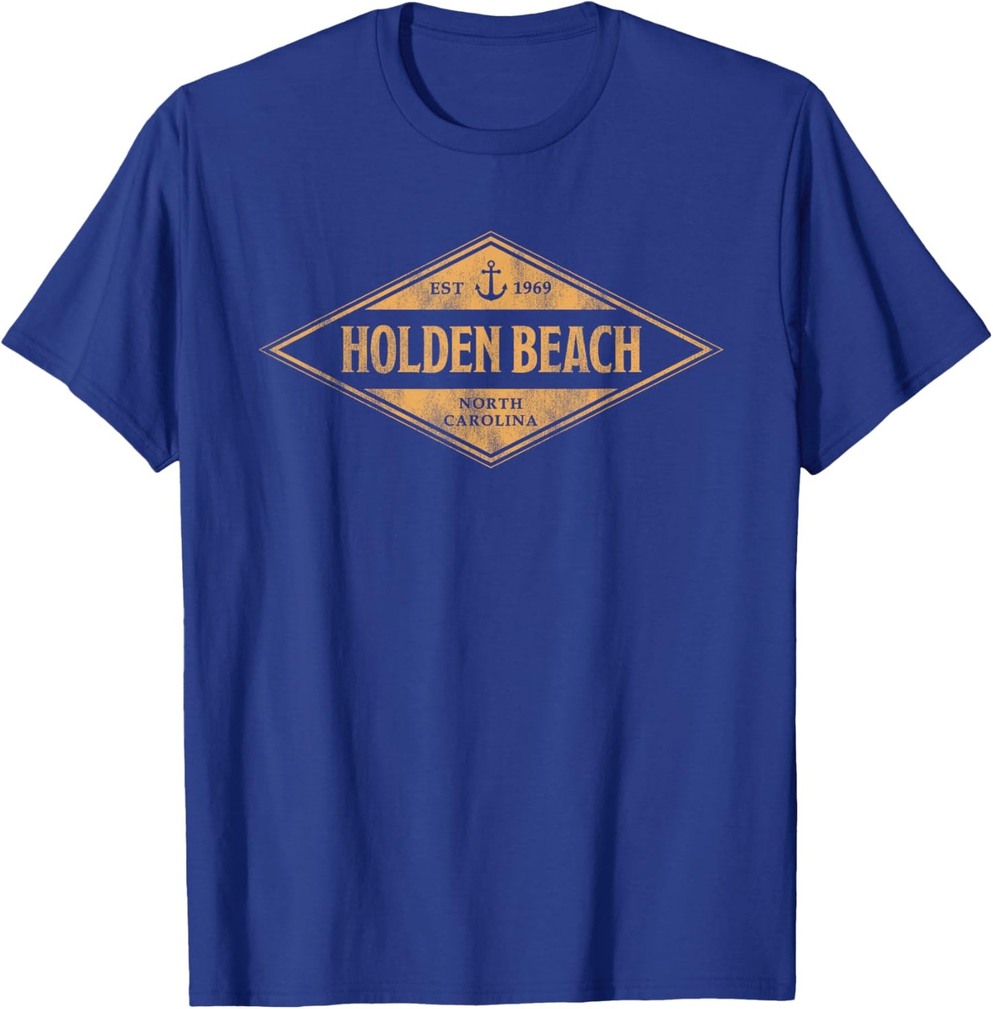 Vintage Holden Beach North Carolina Retro Vacation Souvenir T-Shirt - T-Shirt | Royal
