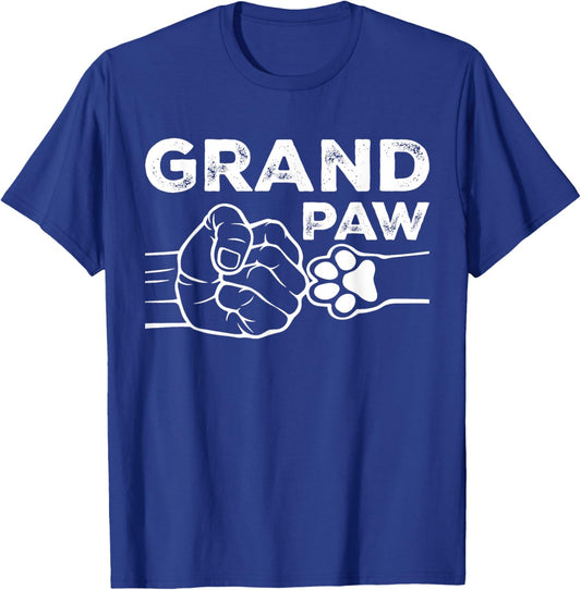 Grandpa Shirt Grand Paw Funny Dog Lover Fathers Day Dog Dad Women T-Shirt - T-Shirt | Royal