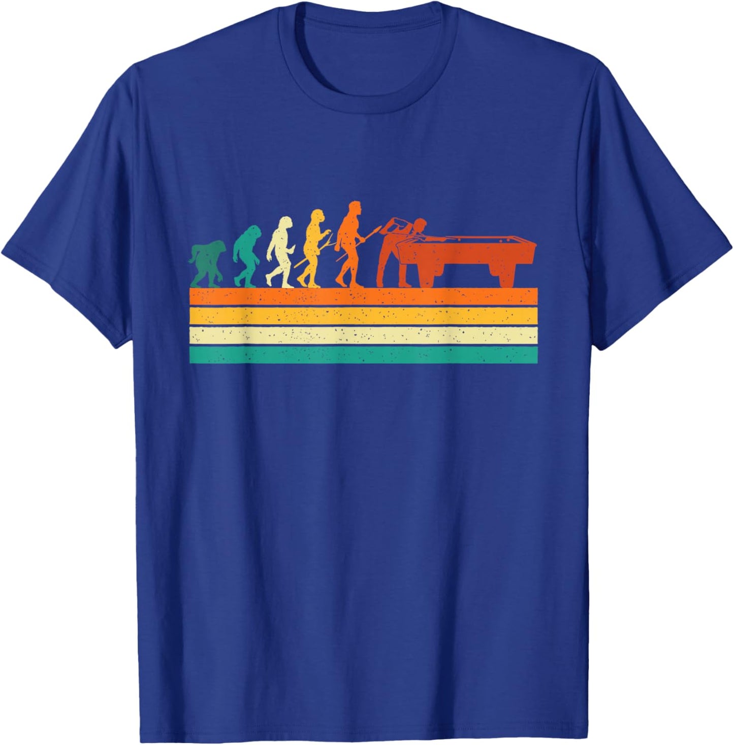 Billiard Evolution - 8 Ball Billiard Game Pool Player T-Shirt - T-Shirt | Royal