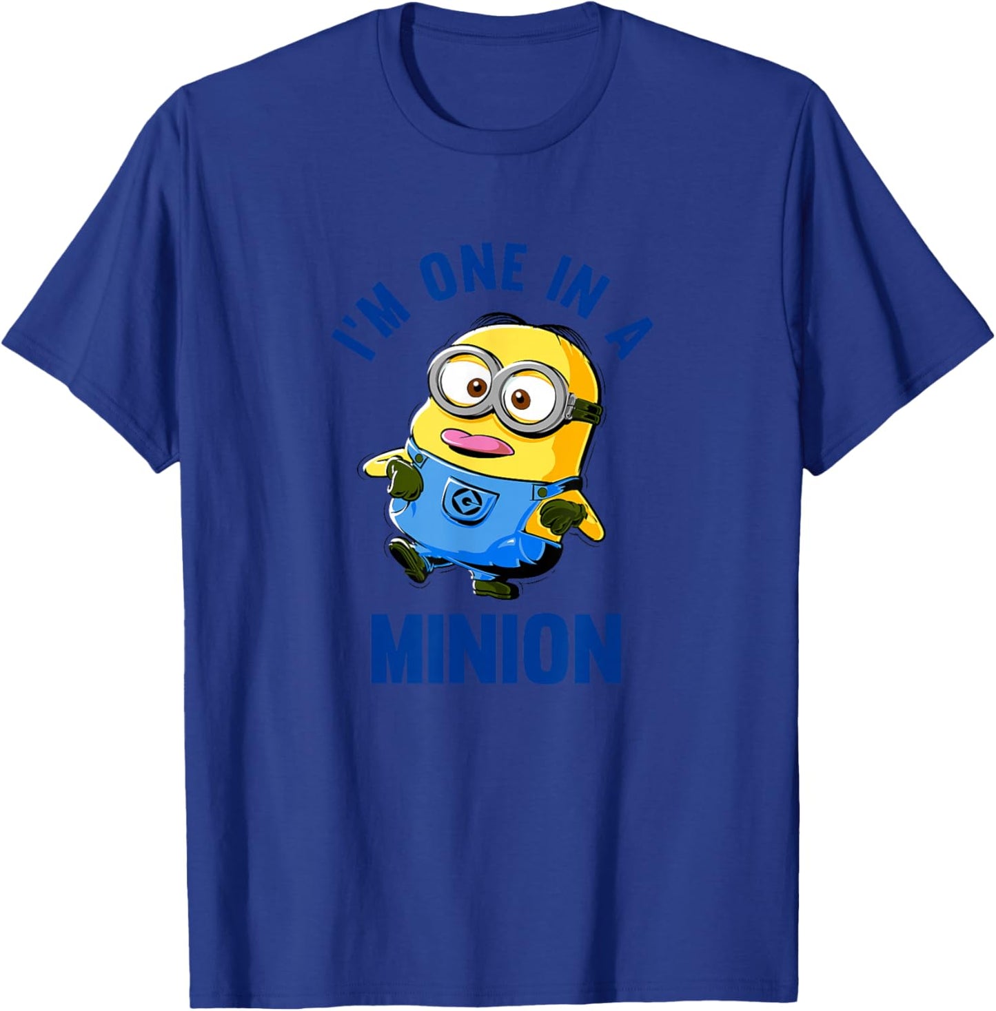 Despicable Me Dave Tongue Out One in A Minion T-Shirt - T-Shirt | Royal