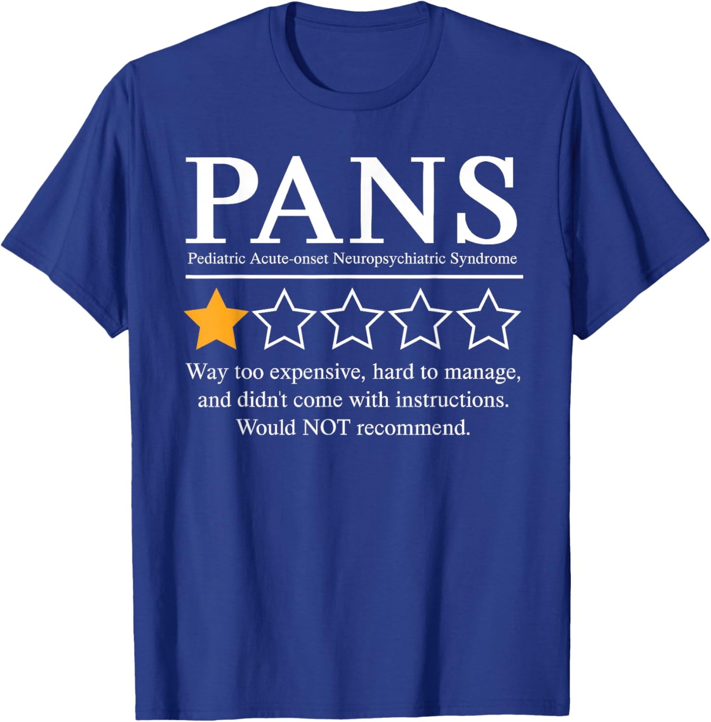 Pandas Awareness Day Pans Warrior Would Not Recommend T-Shirt - T-Shirt | Royal