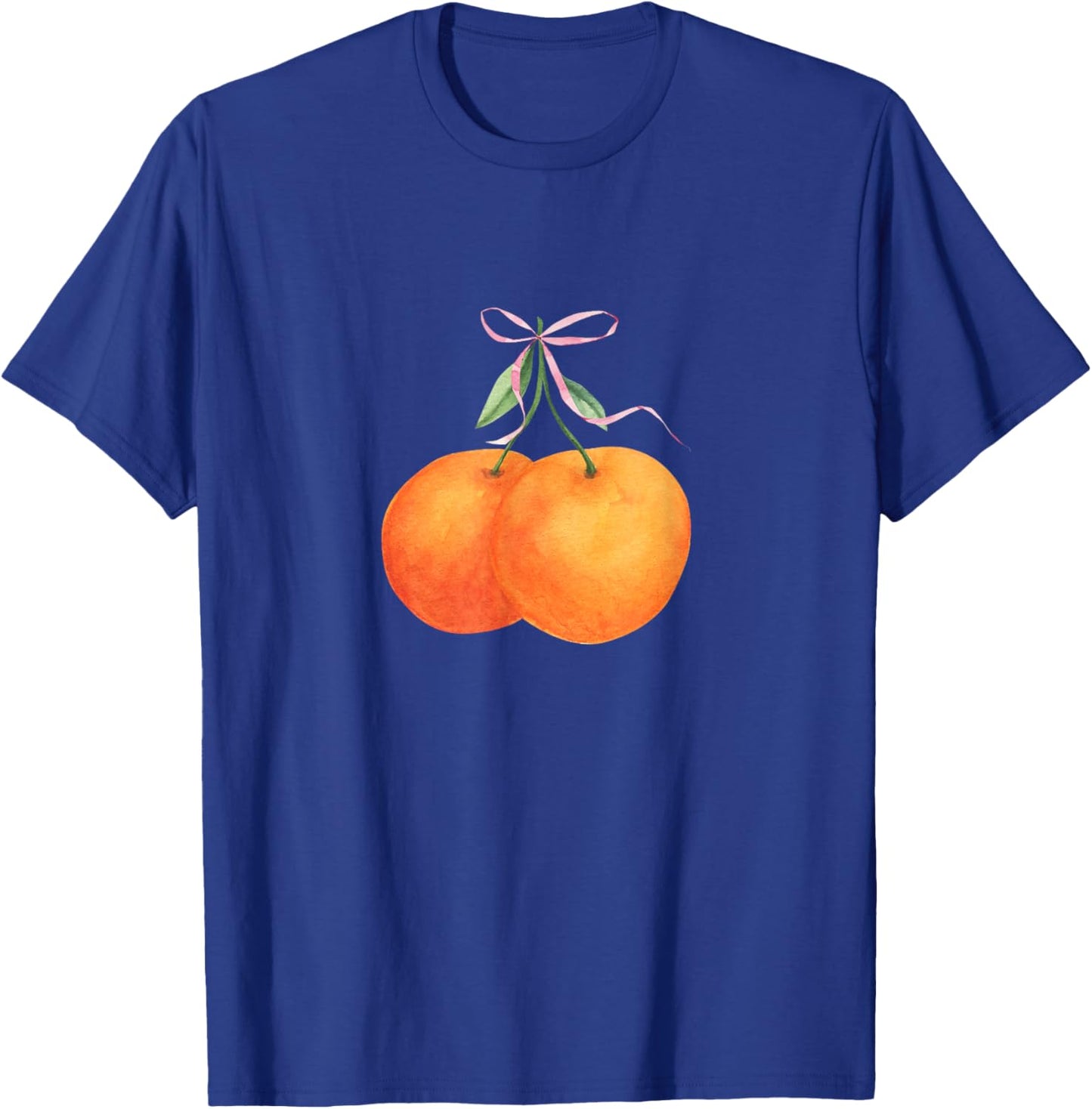 Vintage Orange fruit coquette bow Oranges Boho Y2K bows T-Shirt - T-Shirt | Royal