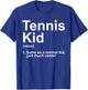 Tennis Kid Art For Boys Kids Girl Tennis Lover Tennis Player T-Shirt - T-Shirt | Royal