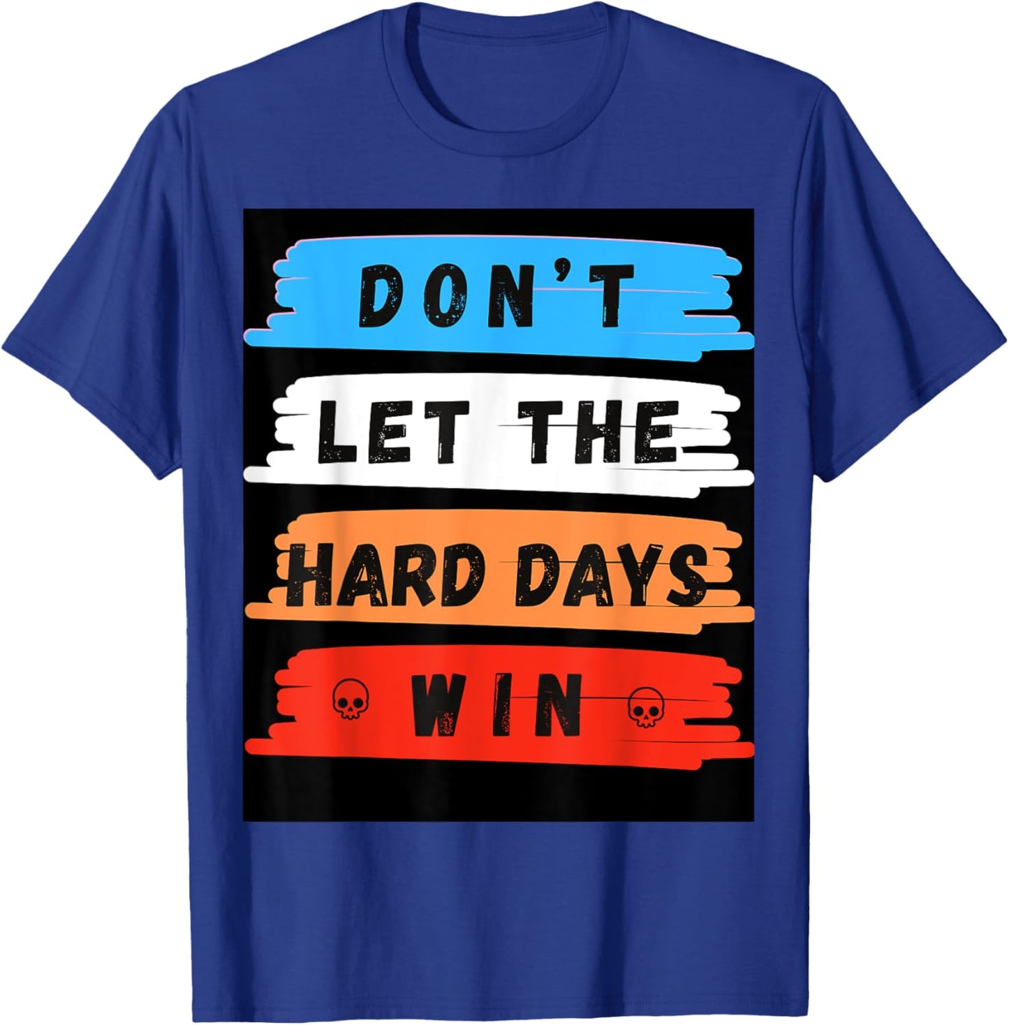 Rise & Thrive Inspirational Quotes and Positive Mindset Art T-Shirt - T-Shirt | Royal