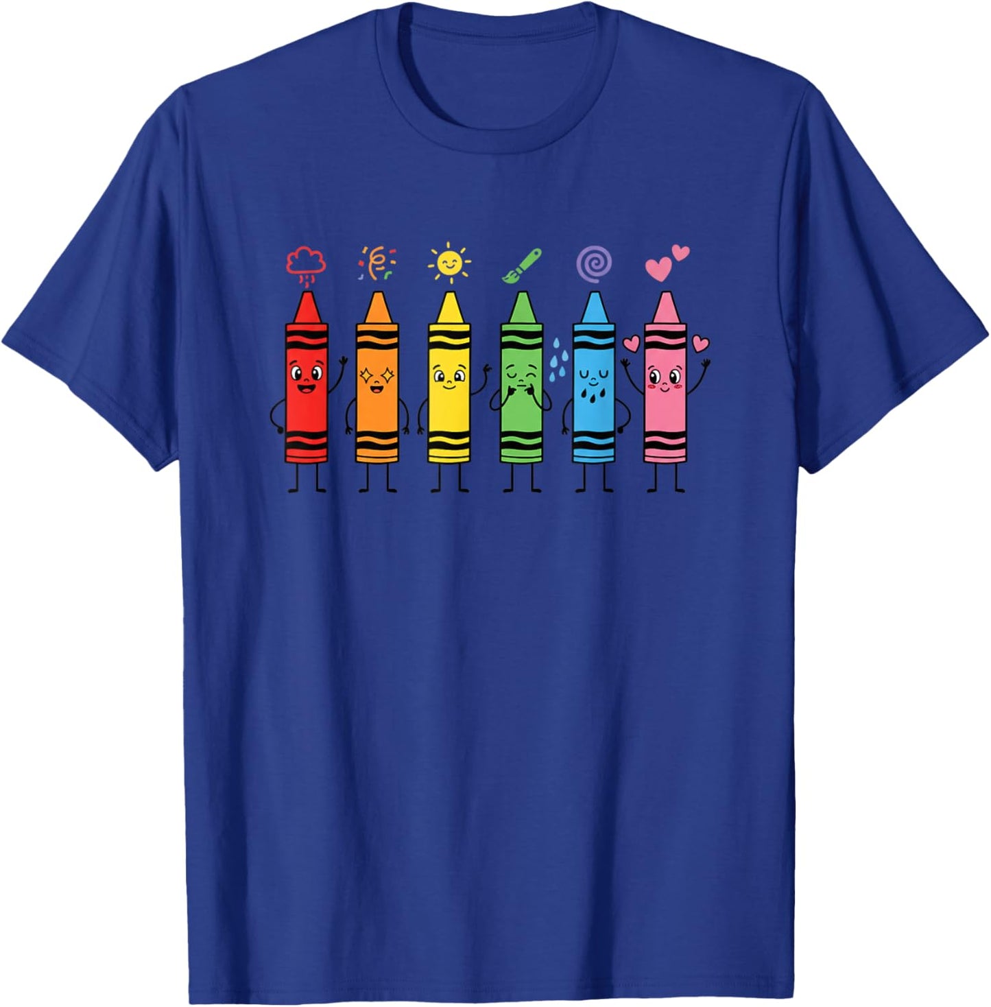 Teacher Crew Cute Kindergarten Classroom Back to Work T-Shirt - T-Shirt | Royal
