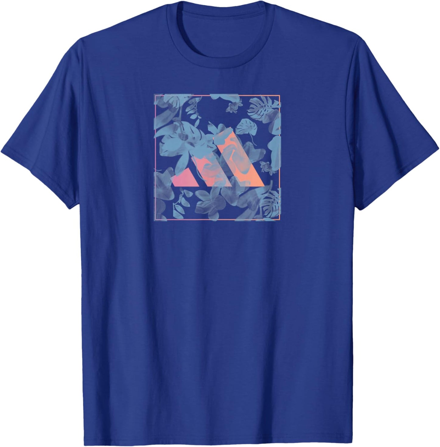 Adidas Badge of Sport Floral Box Graphic T-Shirt - T-Shirt | Royal