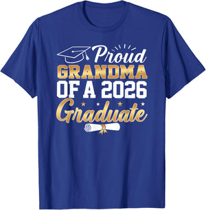 Senior Graduation Proud Grandma of A Class of 2026 Graduate T-Shirt - T-Shirt | Royal
