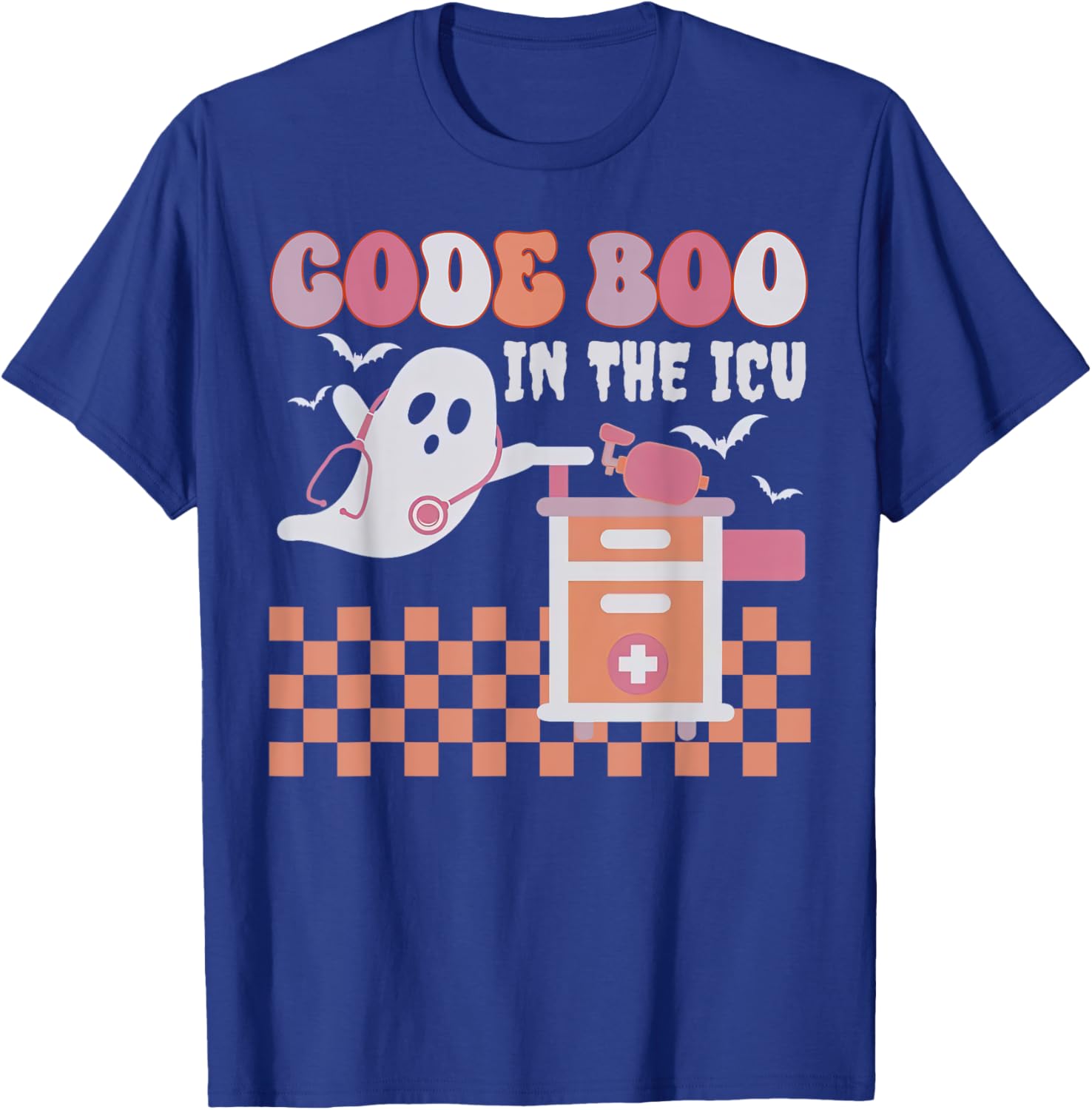 Ghost Code Boo In The ICU Nursing RN Halloween Costume T-Shirt - T-Shirt | Royal