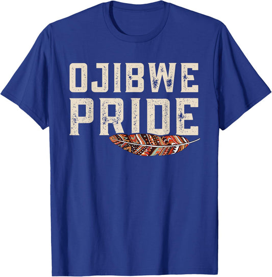 Ojibwe Native American, Great Lakes Tribe Indigenous Pride T-Shirt - T-Shirt | Royal