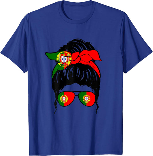 Portugiesisches Mädchen Portugal Portugiesische Flagge Portugiesische Frau T-Shirt - T-Shirt | Royal