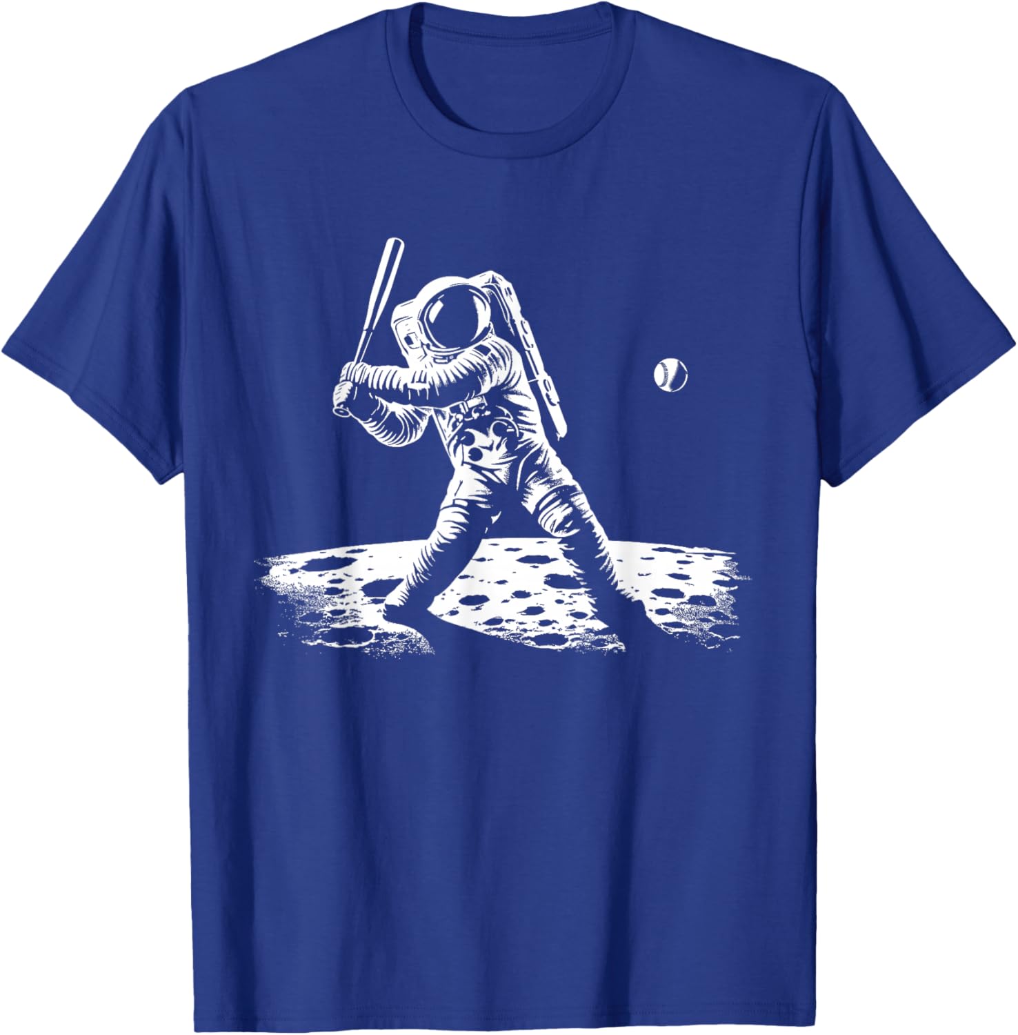 Baseball Novelty Astronaut Men Women Kids Funny Baseball T-Shirt - T-Shirt | Royal