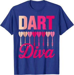 Girl Darts Player Bar League Women Play Darts T-Shirt - T-Shirt | Royal