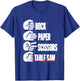 Funny Carpenter Rock Paper Scissors Table Saw T-Shirt - T-Shirt | Royal