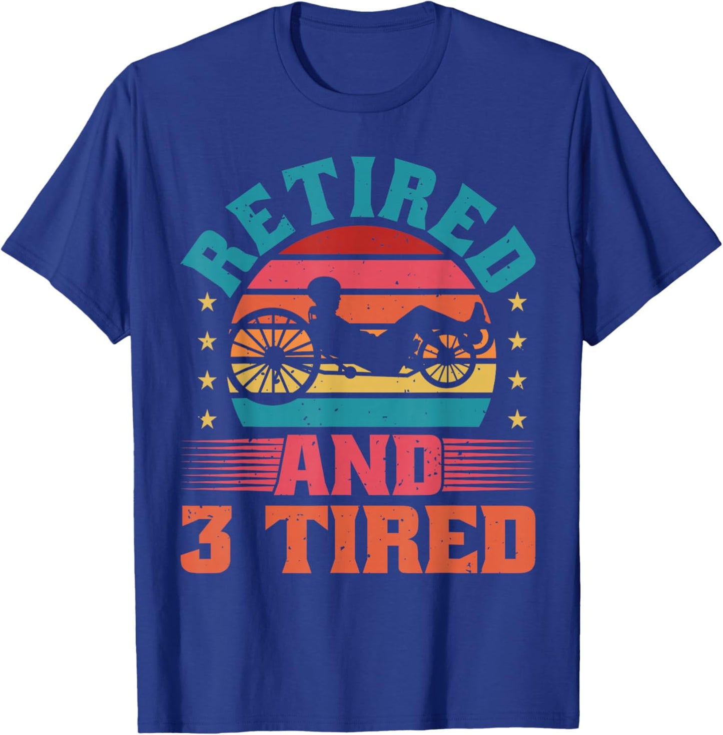 Recumbent Bike & Trike, Bicycle Recumbent Trike Cyclist T-Shirt - T-Shirt | Royal