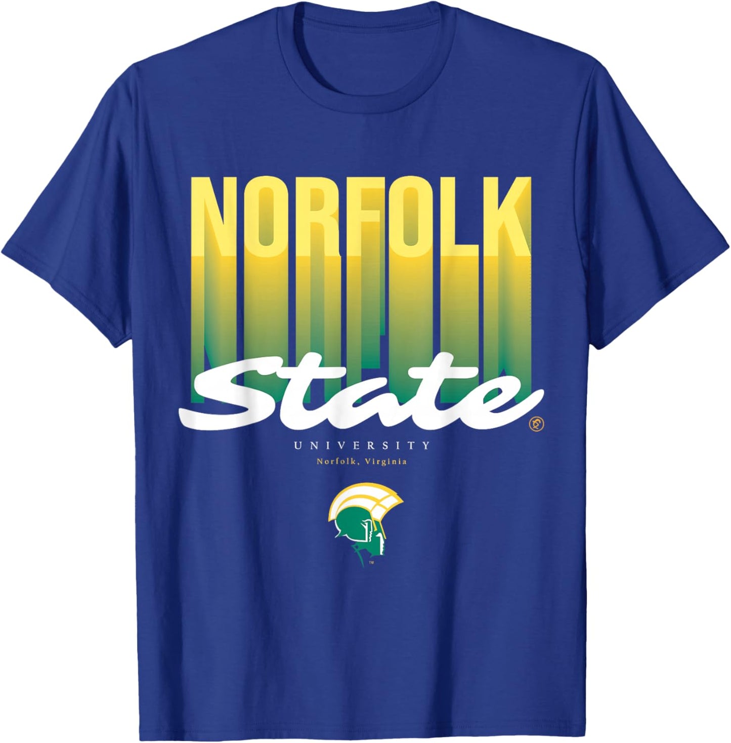 The Yard Essentials - Norfolk State University - NSU Fade T-Shirt - T-Shirt | Royal