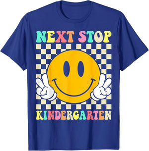 Next Stop Kindergarten Preschool Graduation Graduate 2025 T-Shirt - T-Shirt | Royal