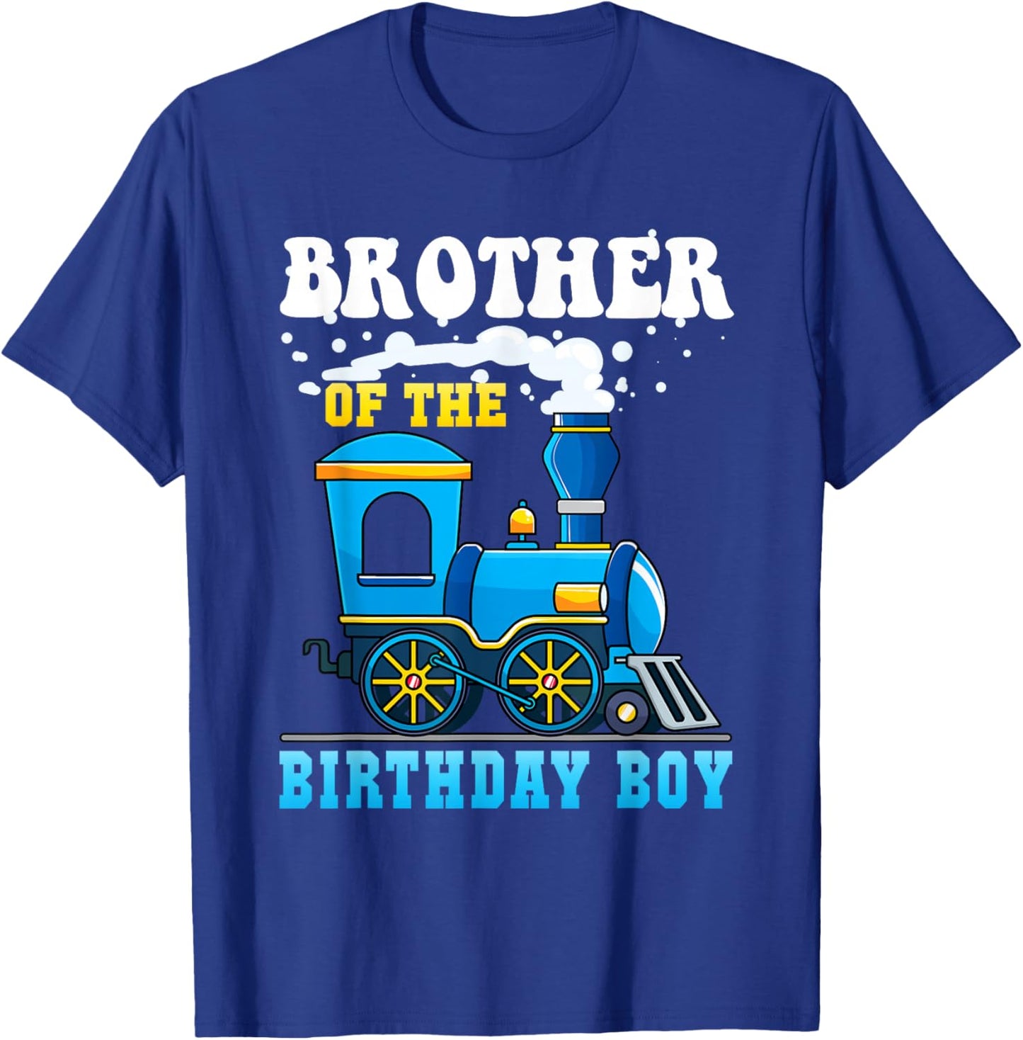 Brother of the Birthday Boy Train Party Family Matching T-Shirt - T-Shirt | Royal