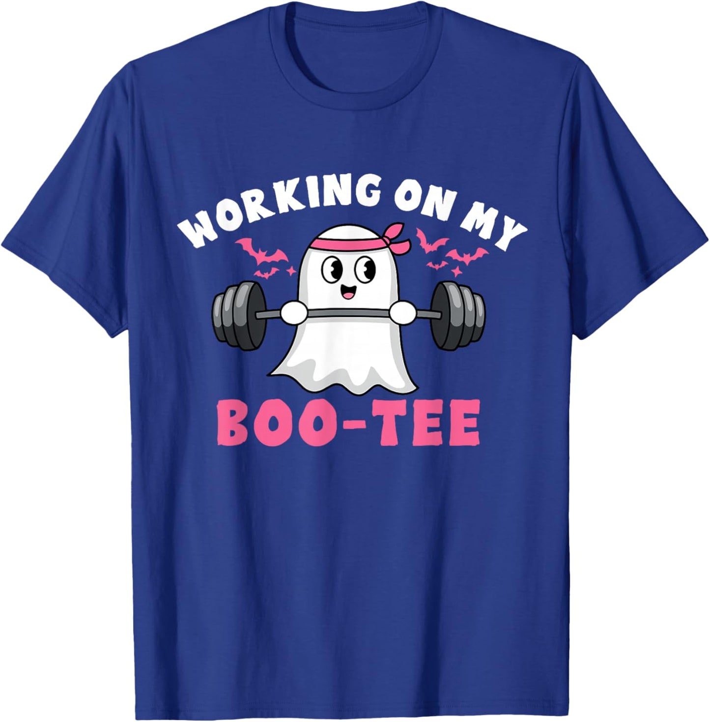 Working on My Boo Halloween Dead Lift Ghost Gym T-Shirt - T-Shirt | Royal