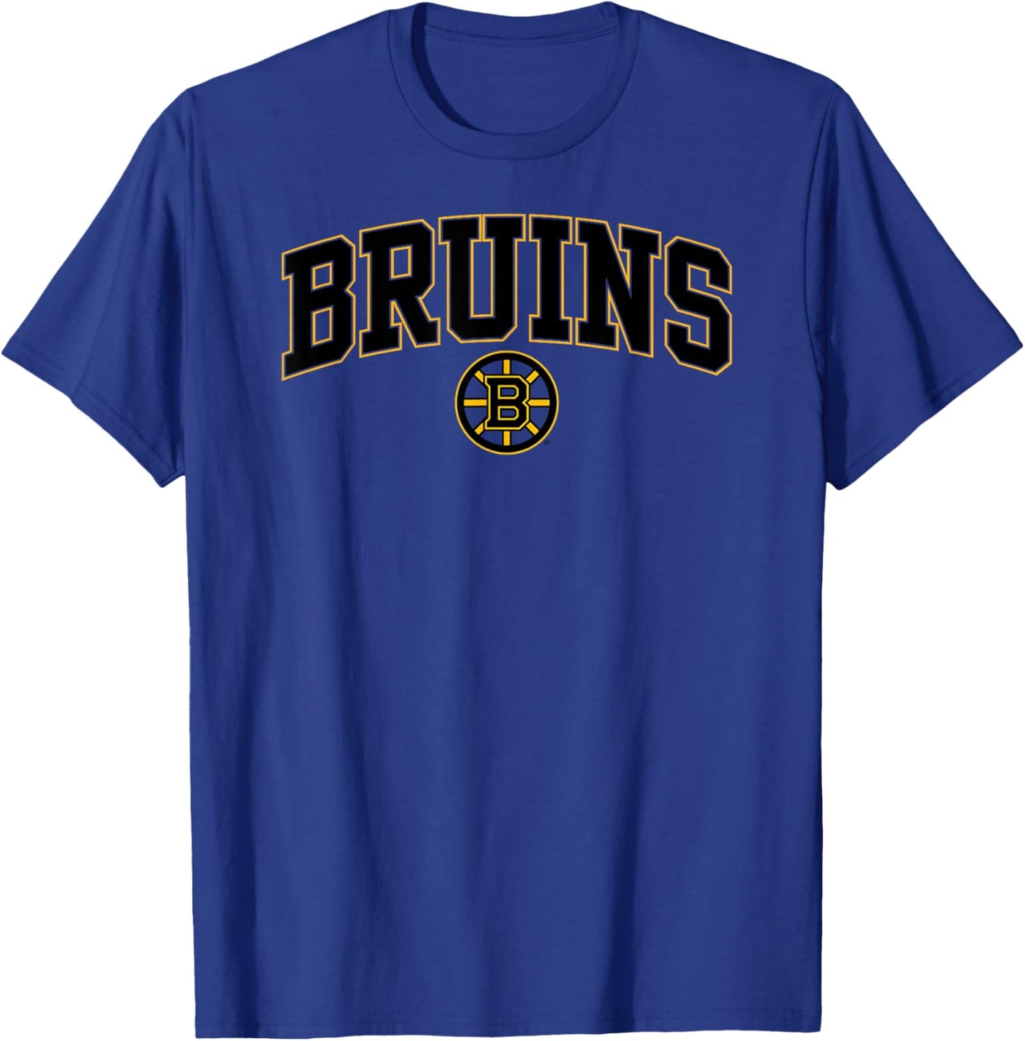 Boston Bruins Arch Over White Officially Licensed T-Shirt - T-Shirt | Royal