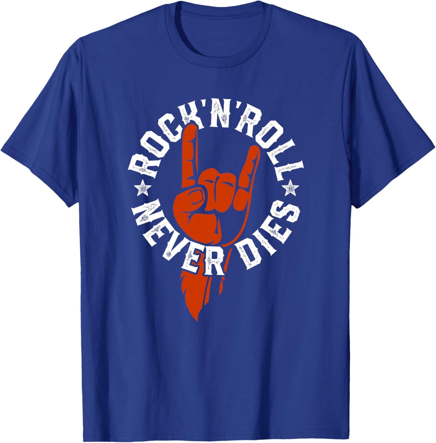 Rock N Roll Never Dies Rock and Roll Heavy Metal Musique Haut de Gamme T-Shirt - T-Shirt | Royal