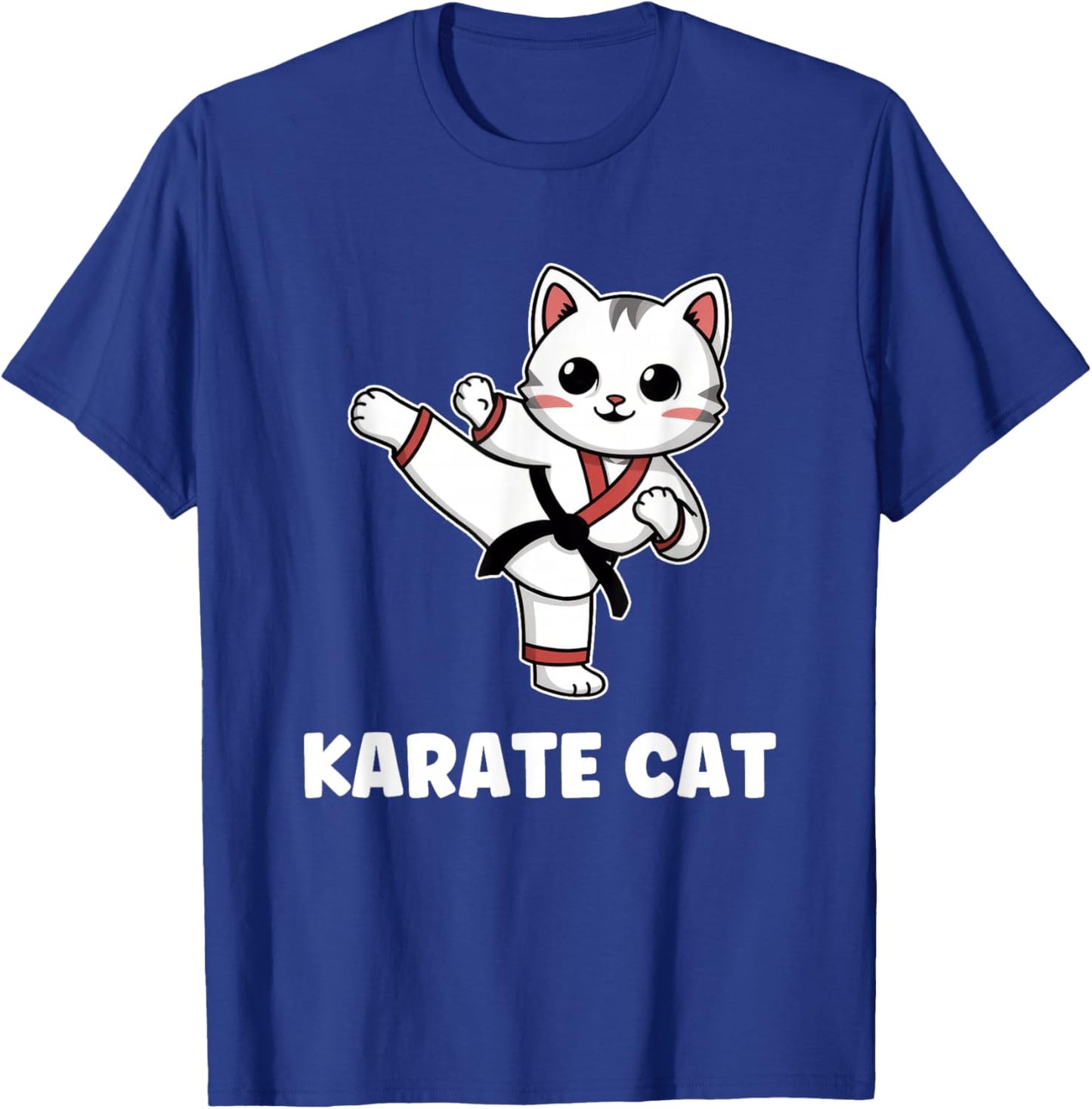 Funny Karate Cat Kawaii Girl Women Karate T-Shirt - T-Shirt | Royal