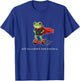 Funny Grumpy Frog Meme Off to Commit Tom Foolery Men Women T-Shirt - T-Shirt | Royal