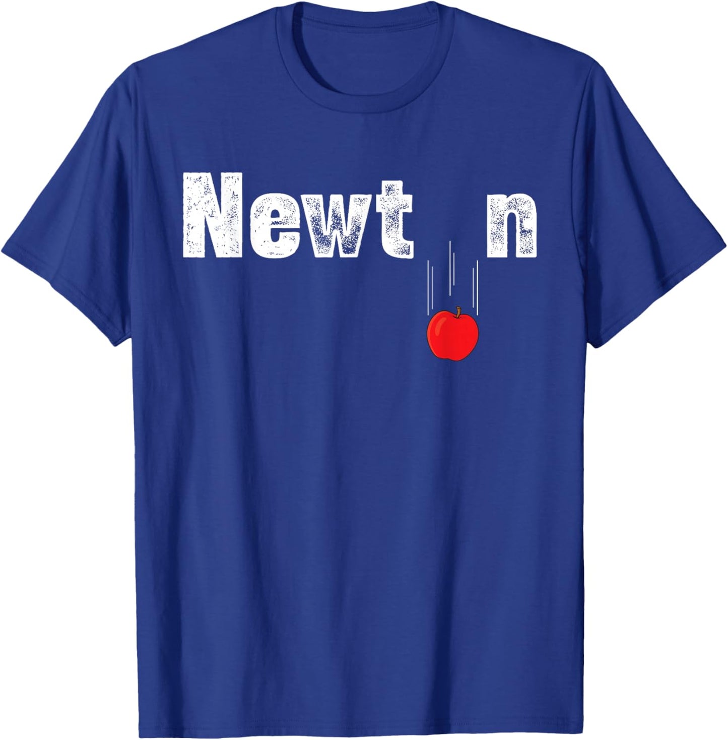 Newton Gravity Apple Science Funny Physics T-Shirt - T-Shirt | Royal