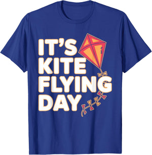 Funny Kite Flying Art Women Kids Kite Flying Lovers T-Shirt - T-Shirt | Royal