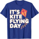 Funny Kite Flying Art Women Kids Kite Flying Lovers T-Shirt - T-Shirt | Royal