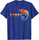 Comma Chameleon Funny 80's Throwback T-Shirt - T-Shirt | Royal