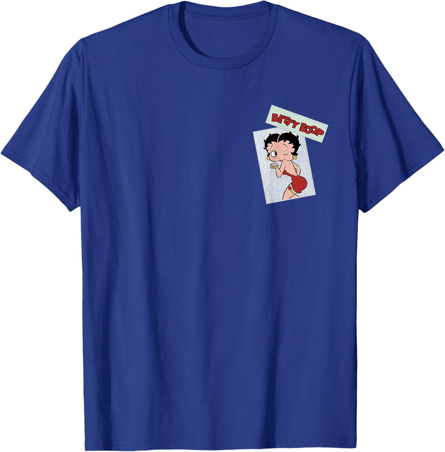 Betty Boop Vintage Cutie Patch Front & Back T-Shirt - T-Shirt | Royal