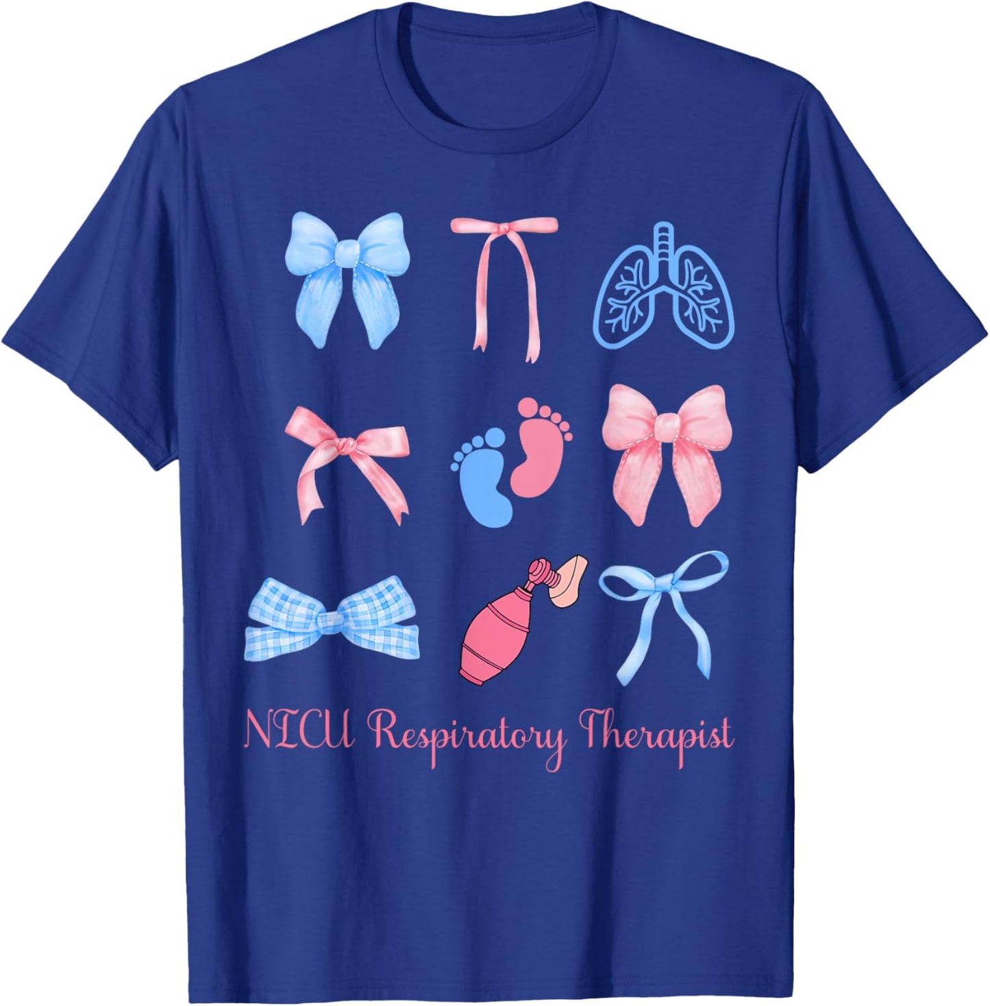 Coquette NICU Respiratory Therapist Lung Squad Neonatal ICU T-Shirt - T-Shirt | Royal